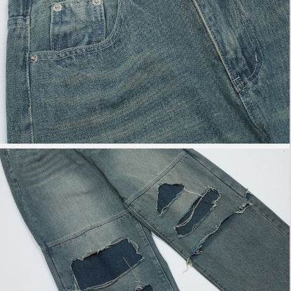 Dam Jeans Rivna Fläckigt Lapptäcke 100% Bomull Avslappnad Passform-4