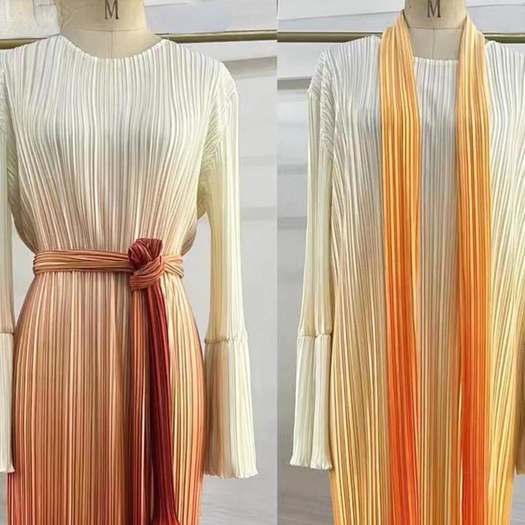 Kvinnors Veckad Klänning Rakt 100% Polyester-2