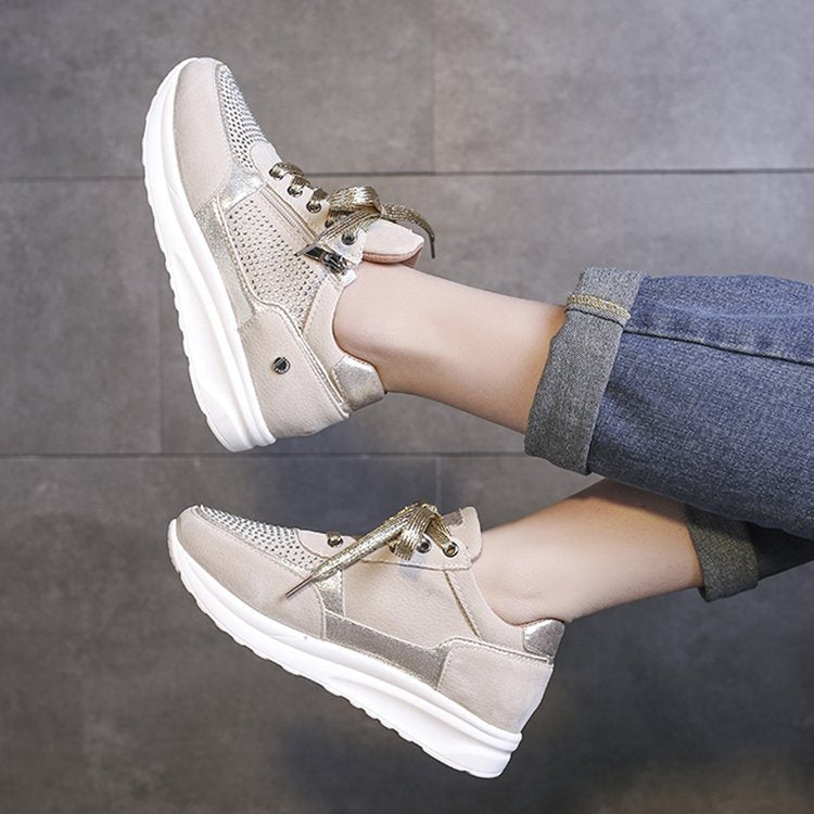 Kvinnor Sneakers Glittrande Detaljer Syntetisk Icke-Slipssula 3