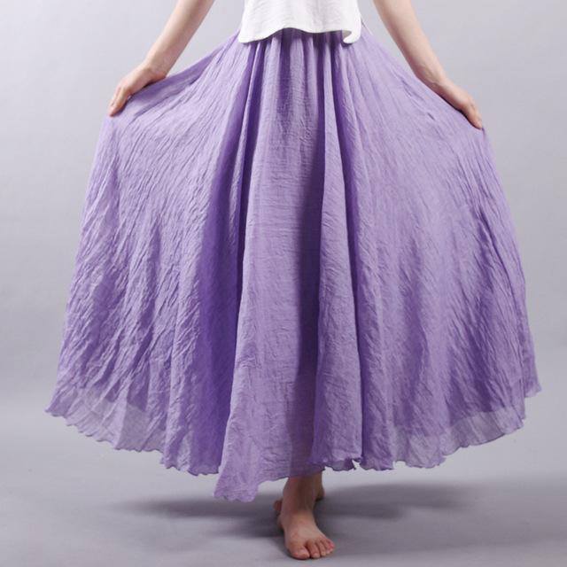 Variant image for Dam Maxikjol Boho Hög Midja Luftig Polyester-45