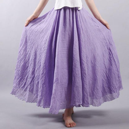 Variant image for Dam Maxikjol Boho Hög Midja Luftig Polyester-45