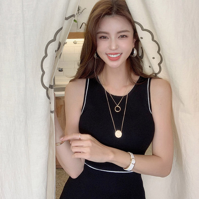 Kvinnors Mini Klänning Asymmetrisk Mjuk Bomull-2