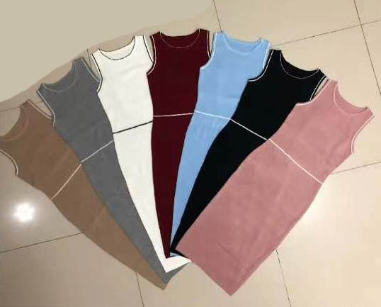 Variant image for Kvinnors Mini Klänning Asymmetrisk Mjuk Bomull-6