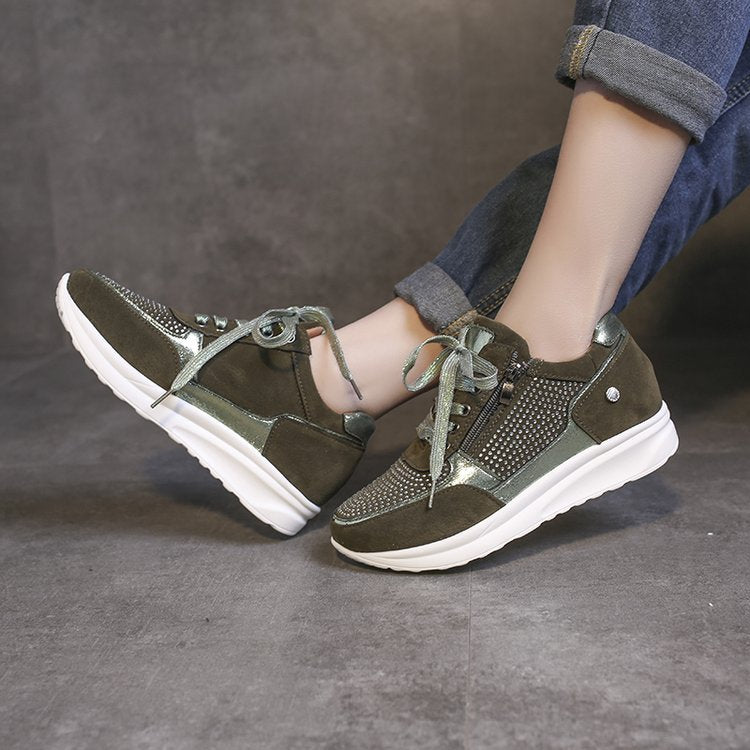 Kvinnor Sneakers Glittrande Detaljer Syntetisk Icke-Slipssula 4