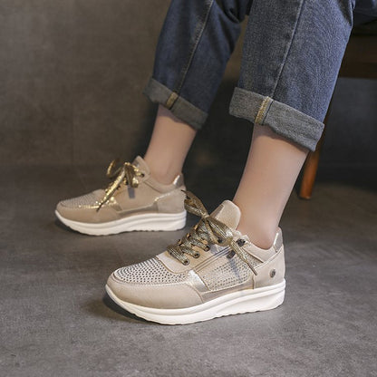 Kvinnor Sneakers Glittrande Detaljer Syntetisk Icke-Slipssula 2