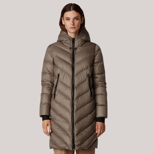 Dam Klänning Chevron Mönster Fodrad Lätt Tyg-1