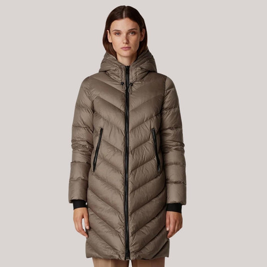 Dam Klänning Chevron Mönster Fodrad Lätt Tyg-1