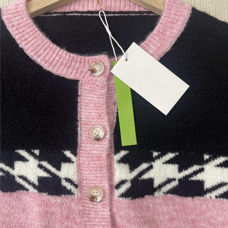 Stickad Dam Tröja Långa Ärmar Modern Design Högkvalitativt Material-2