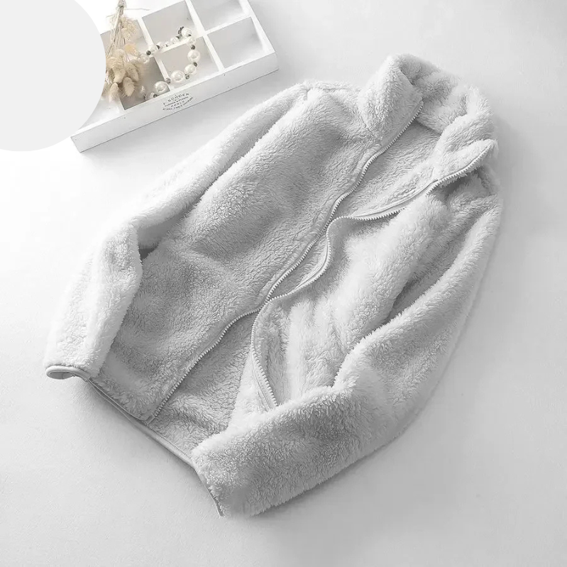 Fleecejacka Dam Fluffig Design med Dragkedja i Polyester 13