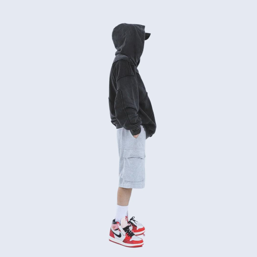 Dam Hoodie Minimalistisk Design 100% Bomull-5