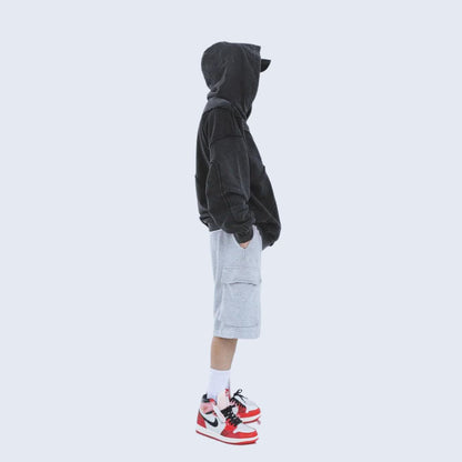 Dam Hoodie Minimalistisk Design 100% Bomull-5