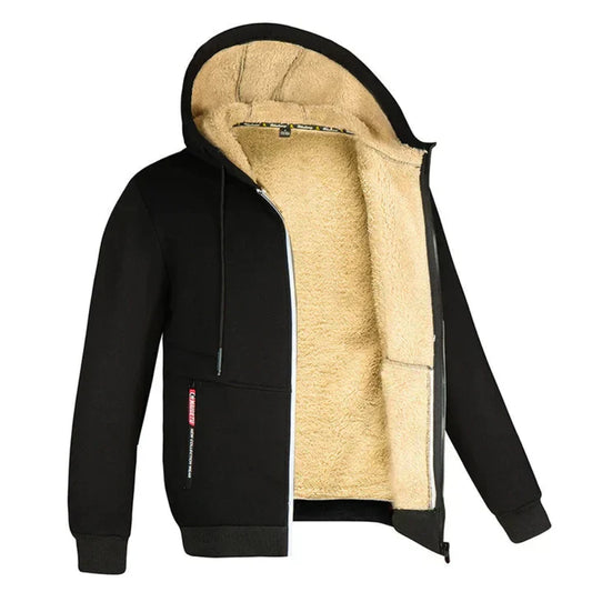 Herrar Huvtröja Dragkedja Fleece Polyester-1
