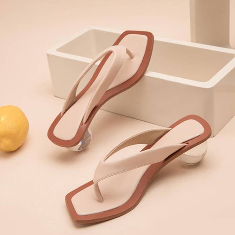 Dam Sandaler Öppen Tå Ankelband PU-Läder-3