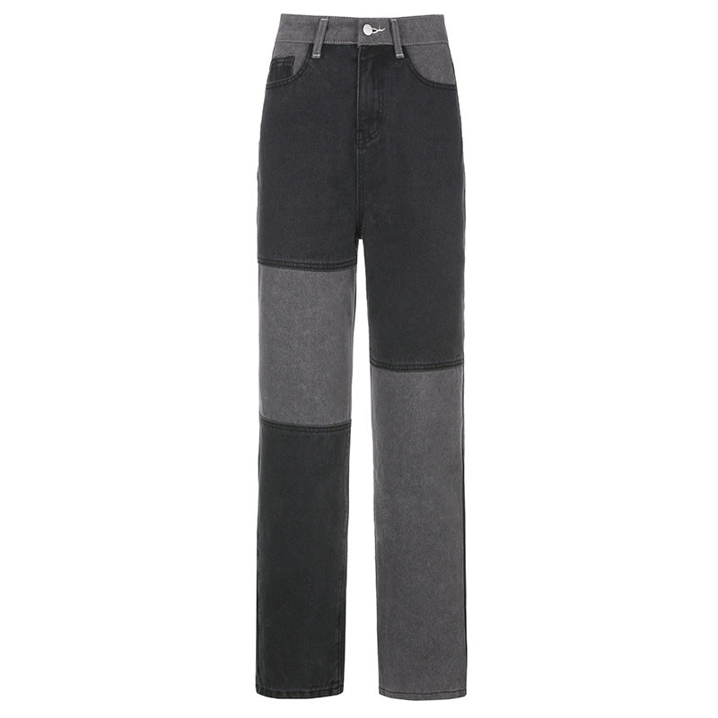 Variant image for Kvinnors Höga Midjejeans Raka Ben Denim-6