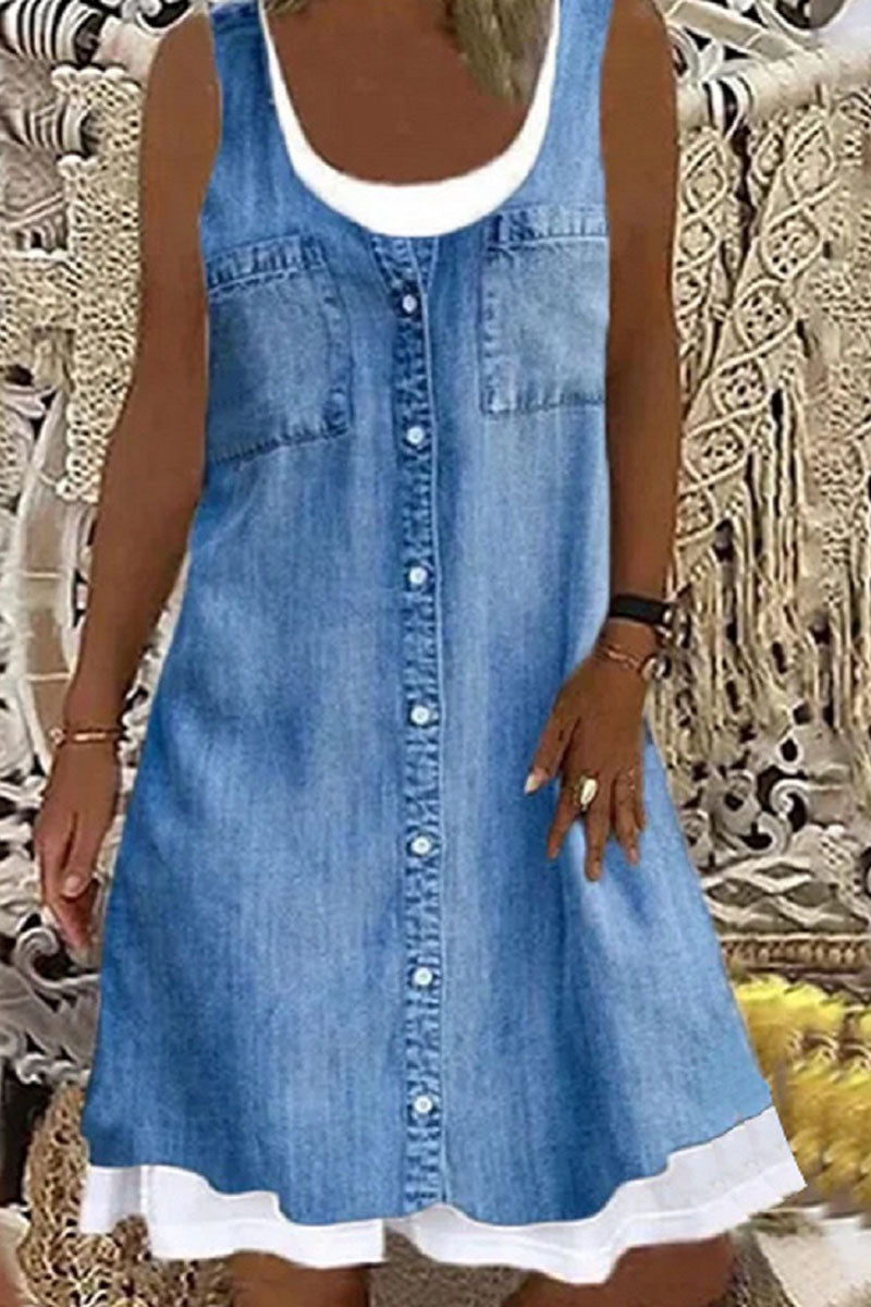 Damklänning Elegant Högkvalitativ Polyester Fina Dam Klänningar-1