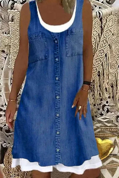 Damklänning Elegant Högkvalitativ Polyester Fina Dam Klänningar-3