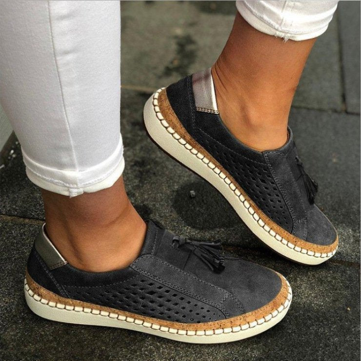 Dam Sneakers Andningsbara Komfort Syntetiska Fibrer 2