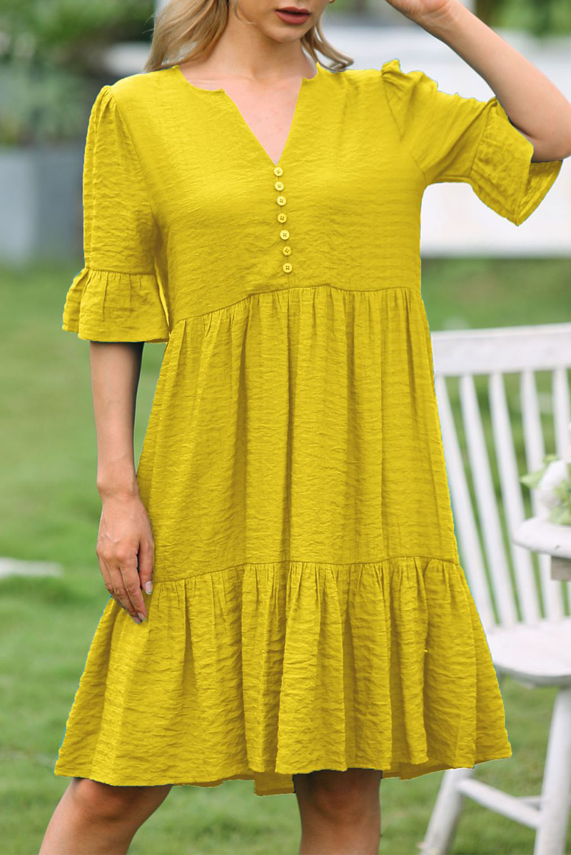 Kvinnors Klänning Elegant 100% Bomull-2