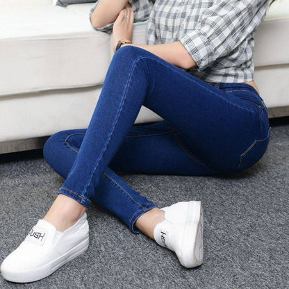Variant image for Dam Hög Midja Rivna Jeans Denim Slangformad-25