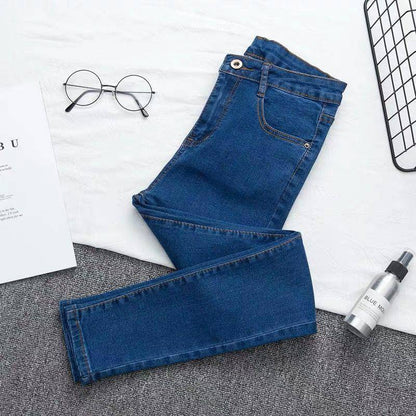 Variant image for Dam Hög Midja Rivna Jeans Denim Slangformad-37