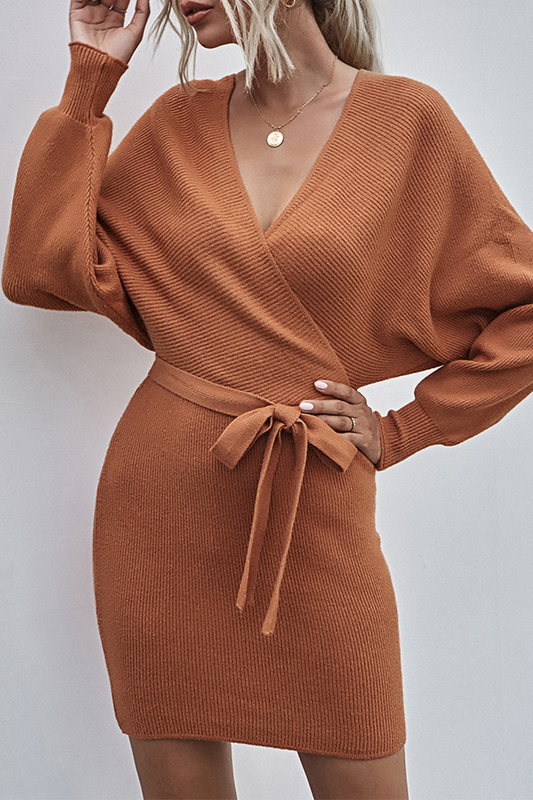 Kvinnors Vinterklänning Långärmad Trendig Polyester 1