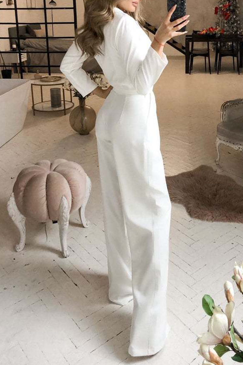 Dam Jumpsuit Omgivande Krage Polyester Elegant Design-5