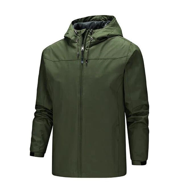 Herr Regnjacka Klassisk Stil Vattentålig Polyester-2