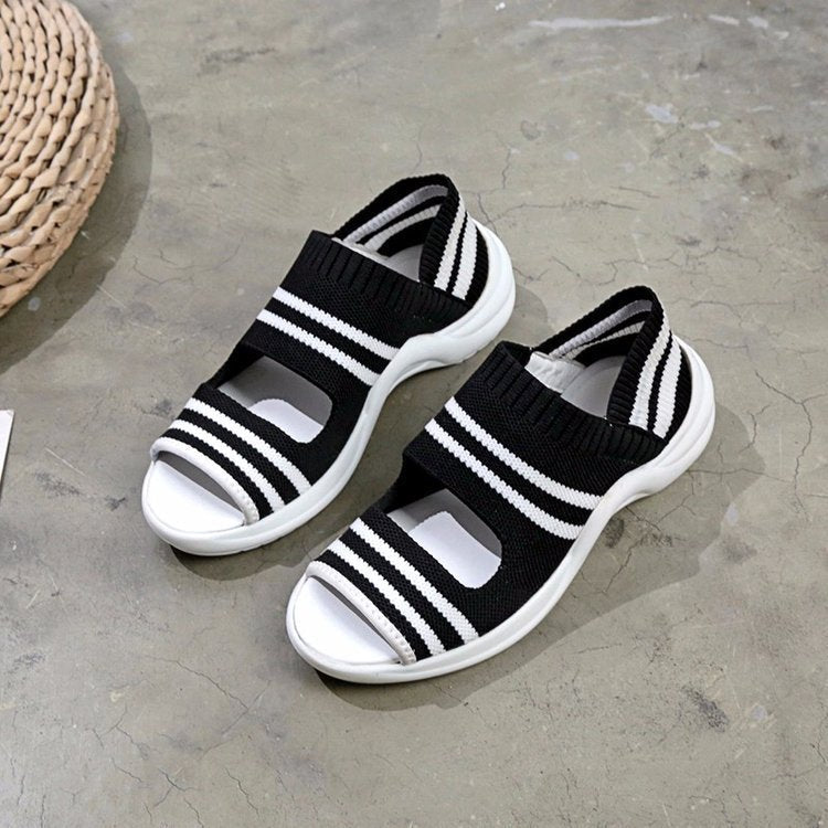 Dam Sandaler Ergonomisk Fotbädd Andningsbart Material-4