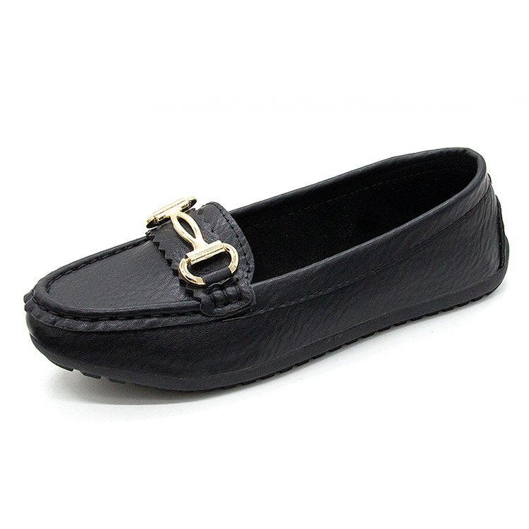 Elegant Mockasiner Dam i Syntetiskt Läder med Vadderad Innersula och Spänndetalj – Komfort och Stil för Alla Tillfällen 9