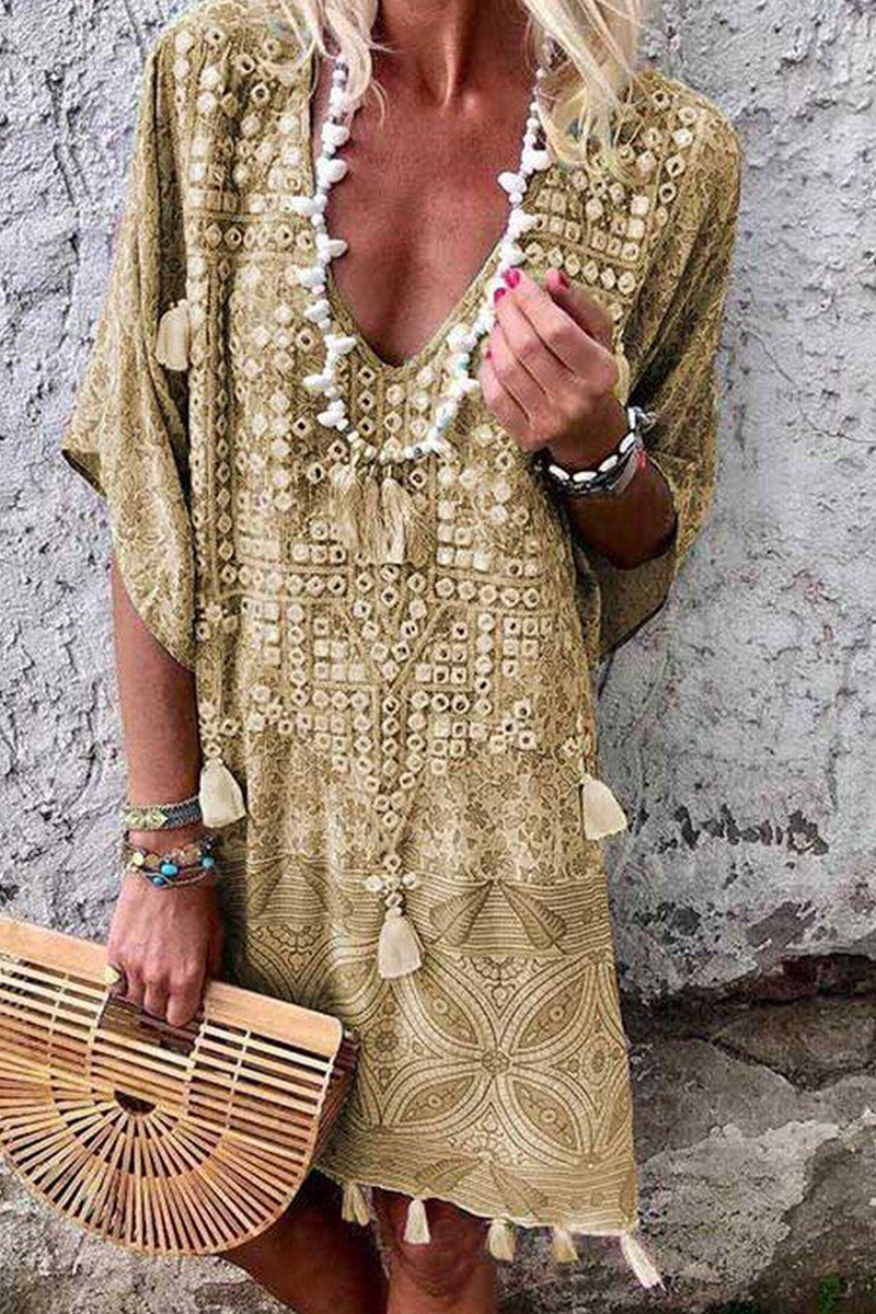 Variant image for Dam Klänning Luftig Elegant 100% Bomull, Fina Dam Klänningar för Vardag och Fest-7