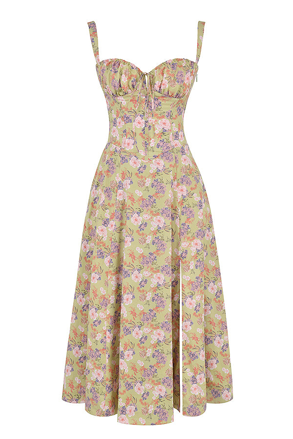 Variant image for Dam Midiklänning Blommig Design 100% Polyester för Bröllop och Fest-5