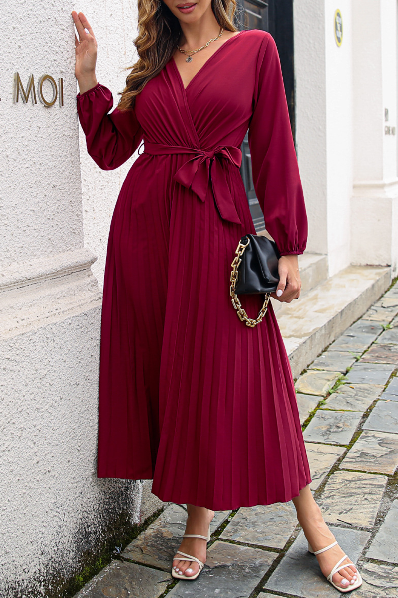 Fina Dam Klänningar Trendig Bekväm Polyester-5