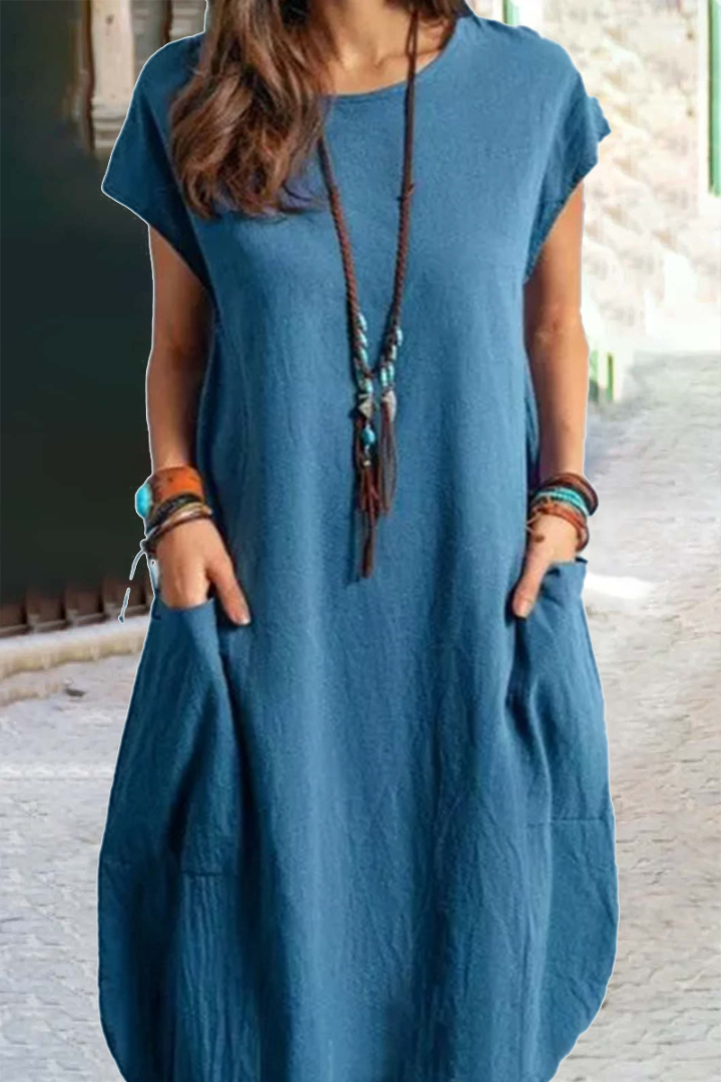 Variant image for Kvinnors Lätt Klänning Luftig Bomull-1