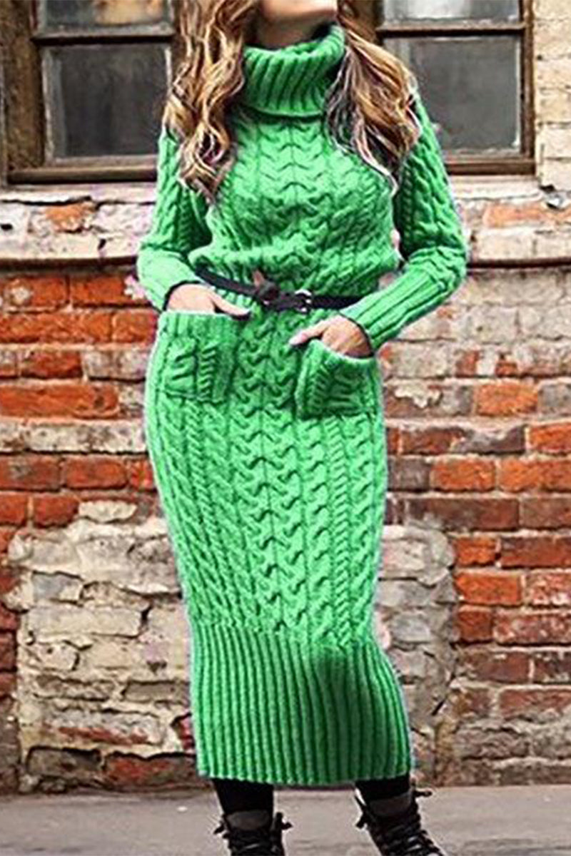 Dam Vinterklänning Enkel Elegant Polyester-2