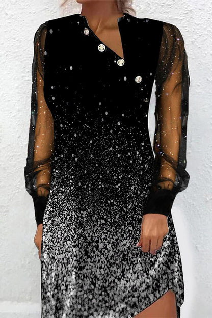 Kvinnors Lätt Klänning Elegant Polyester-5