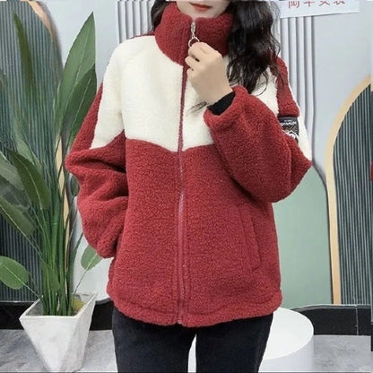 Variant image for Dam Fleecejacka Modern Design Fleece Med Hög Krage och Dragkedjefickor-25