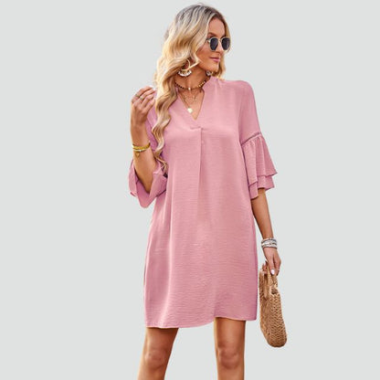 Variant image for Dam Tunikklänning Ruffles Lätt Tyg-11