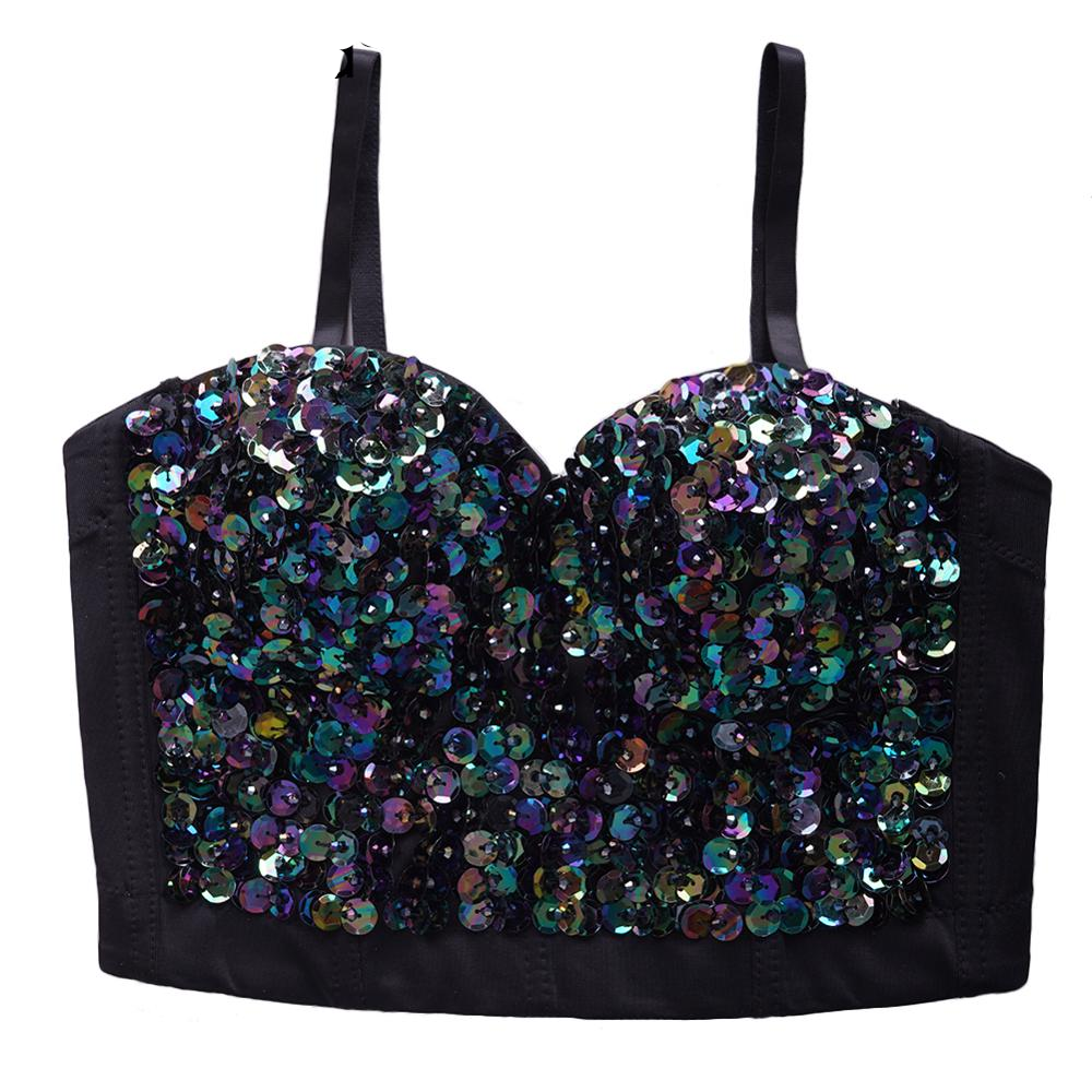 Kvinnors Bustier Topp Mousserande Kort Snitt Elegant Festtop-4