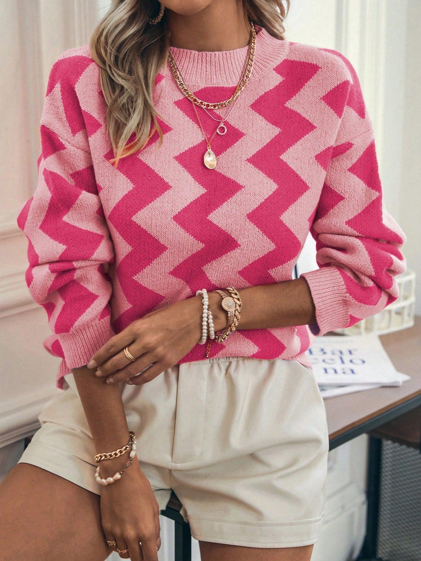 Kvinnors Kardigan Mönstrad Avslappnad Tygblandning-3