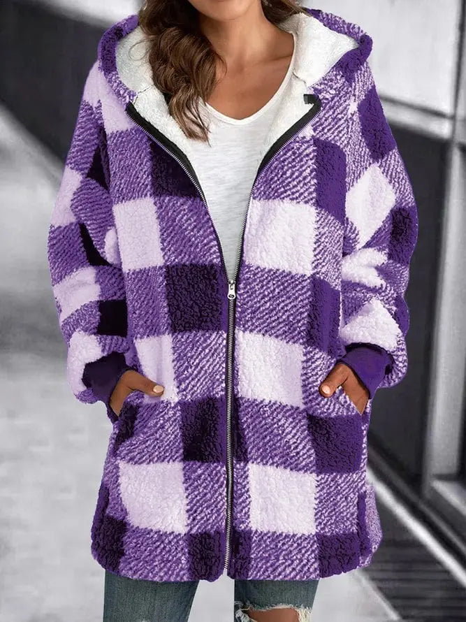 Variant image for Fleecejacka Dam Sportig Design Mjuk Andningsbar Fleece med Huva-37