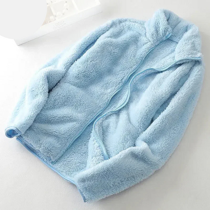 Fleecejacka Dam Fluffig Design med Dragkedja i Polyester 12