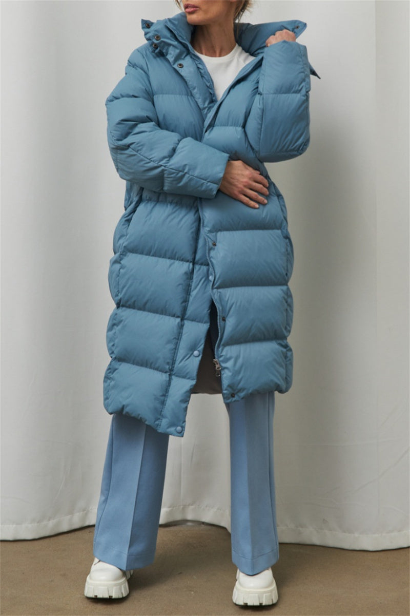 Ytterjacka Dam Huvkrage Enfärgad Polyester Komfortabel Passform-3