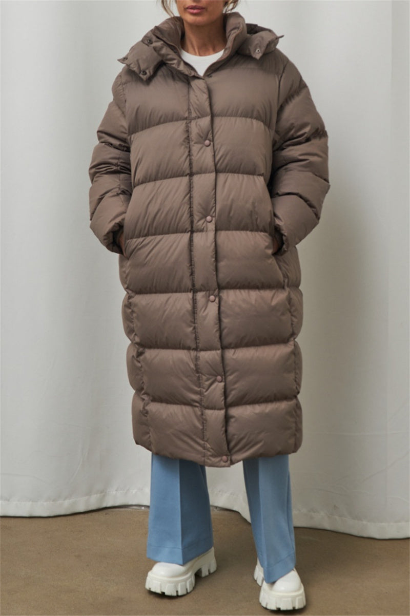 Ytterjacka Dam Huvkrage Enfärgad Polyester Komfortabel Passform-2
