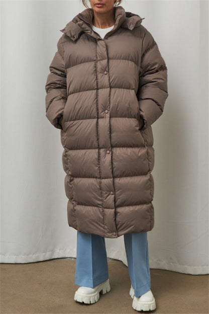 Ytterjacka Dam Huvkrage Enfärgad Polyester Komfortabel Passform-2
