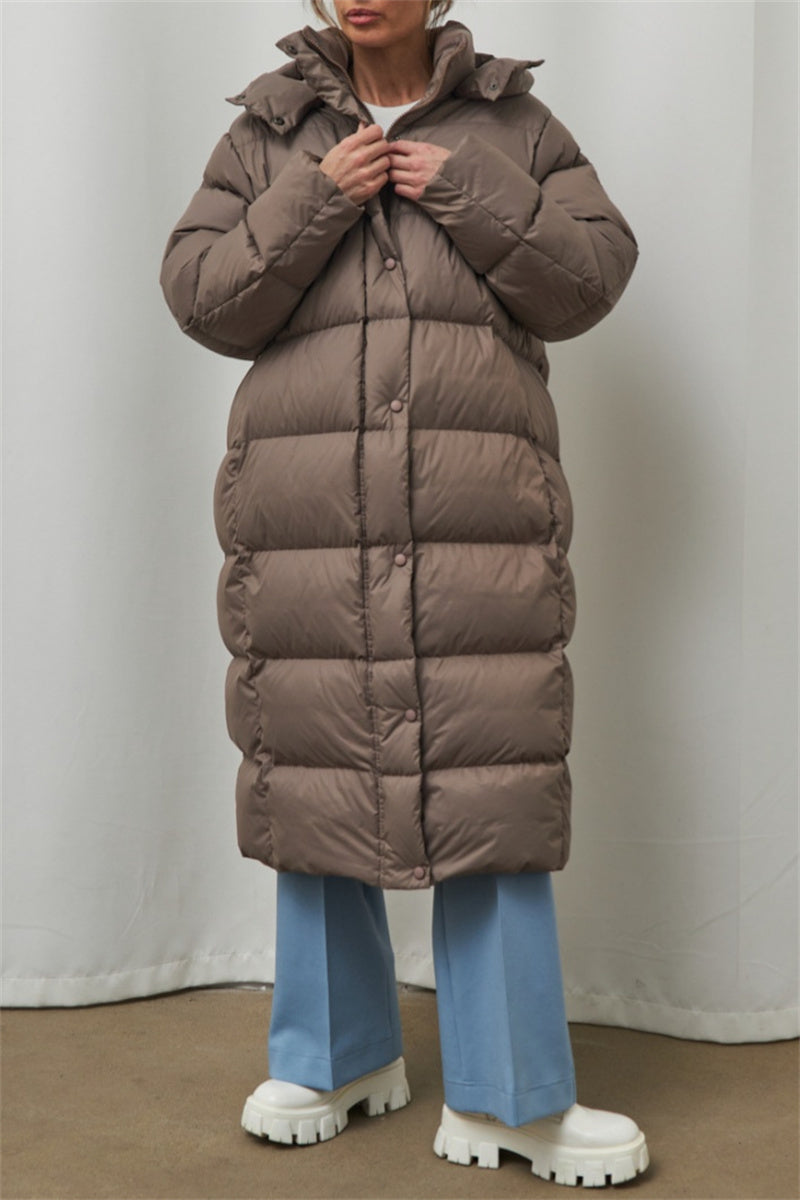 Ytterjacka Dam Huvkrage Enfärgad Polyester Komfortabel Passform-4