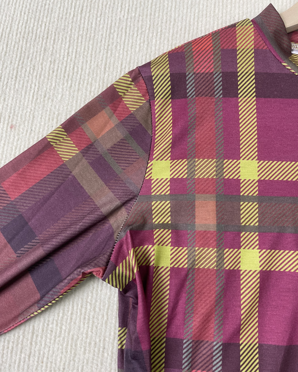 Dam Skjorta Rutig Avslappnad 100% Bomull-5