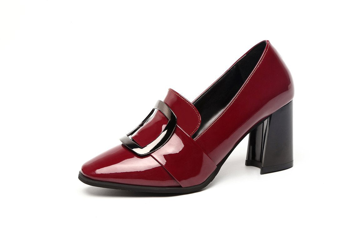 Variant image for Kvinnor Pumps Elegant Blockheel Syntetisk Glänsande-2