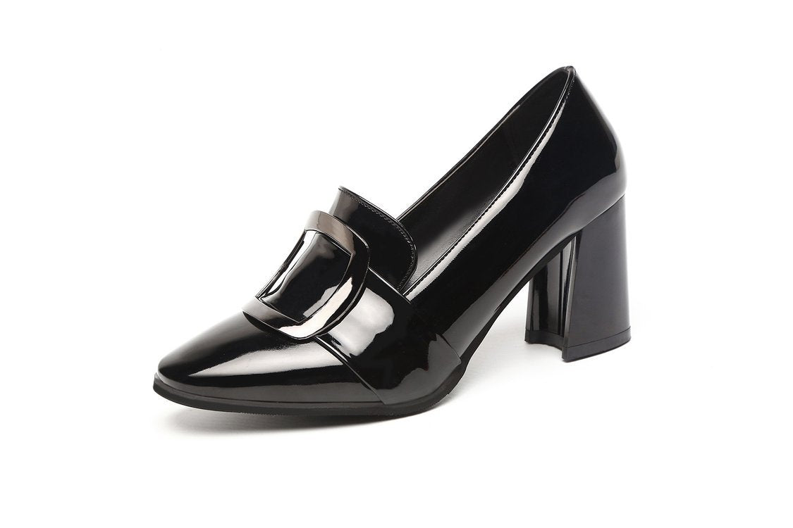 Variant image for Kvinnor Pumps Elegant Blockheel Syntetisk Glänsande-1