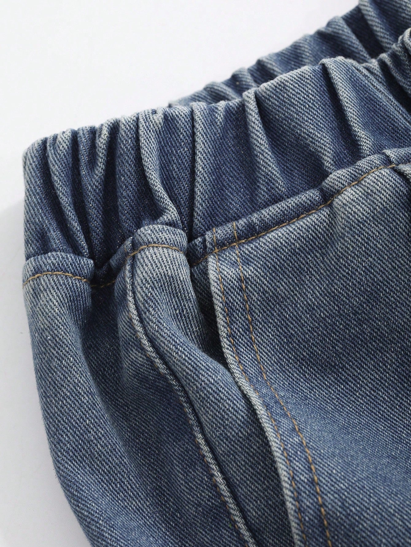 Kvinnors Bredbenade Jeans Hög Midja Elastiskt Denim-6
