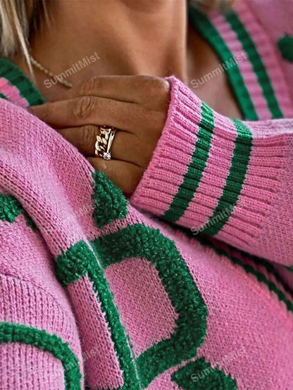 Kvinnors Lång Kofta Grafiskt Tryck Avslappnad Design 100% Polyester-2